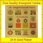 Vyapar Vruddhi Yantra Golden Colour Foil 3.5"X3.5" Size